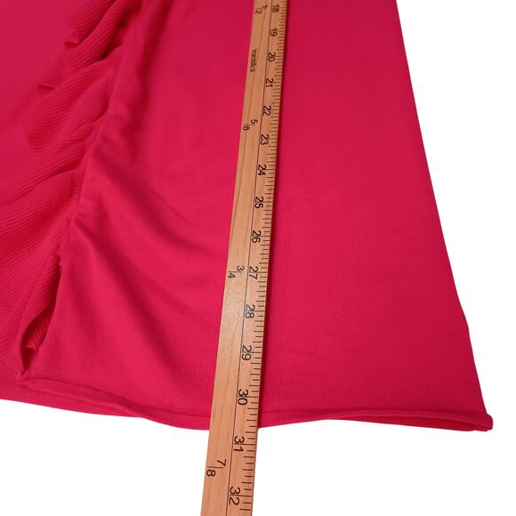 Tory Burch Pink 100% Cotton Open Cardigan Ruffles on Front women's Size Medium - Picture 7 of 8